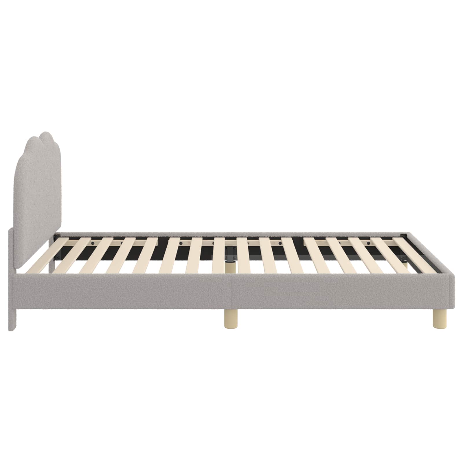 Krevet za djecu s uzglavljem Svijetlo siva 80 x 200 cm Vuna