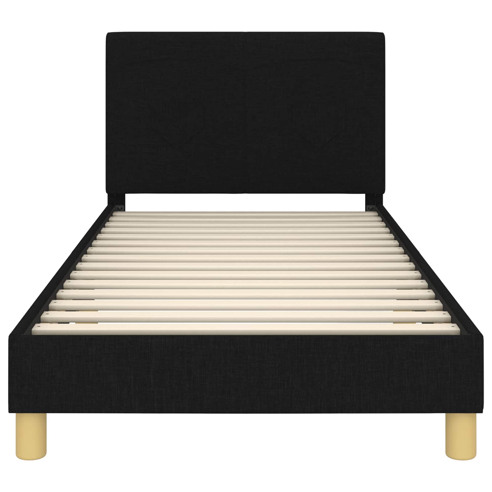 Krevet za djecu s uzglavljem Crna 80 x 200 cm tkanina