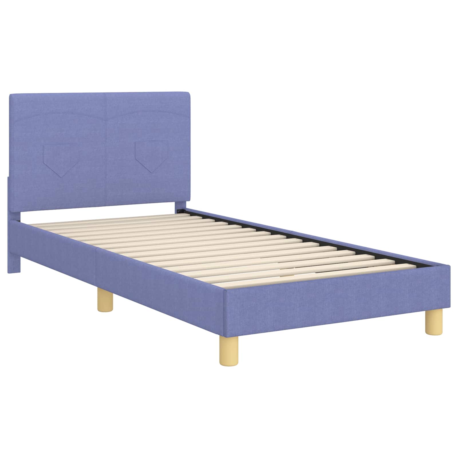 Krevet za djecu s uzglavljem Traper plava 80 x 200 cm tkanina