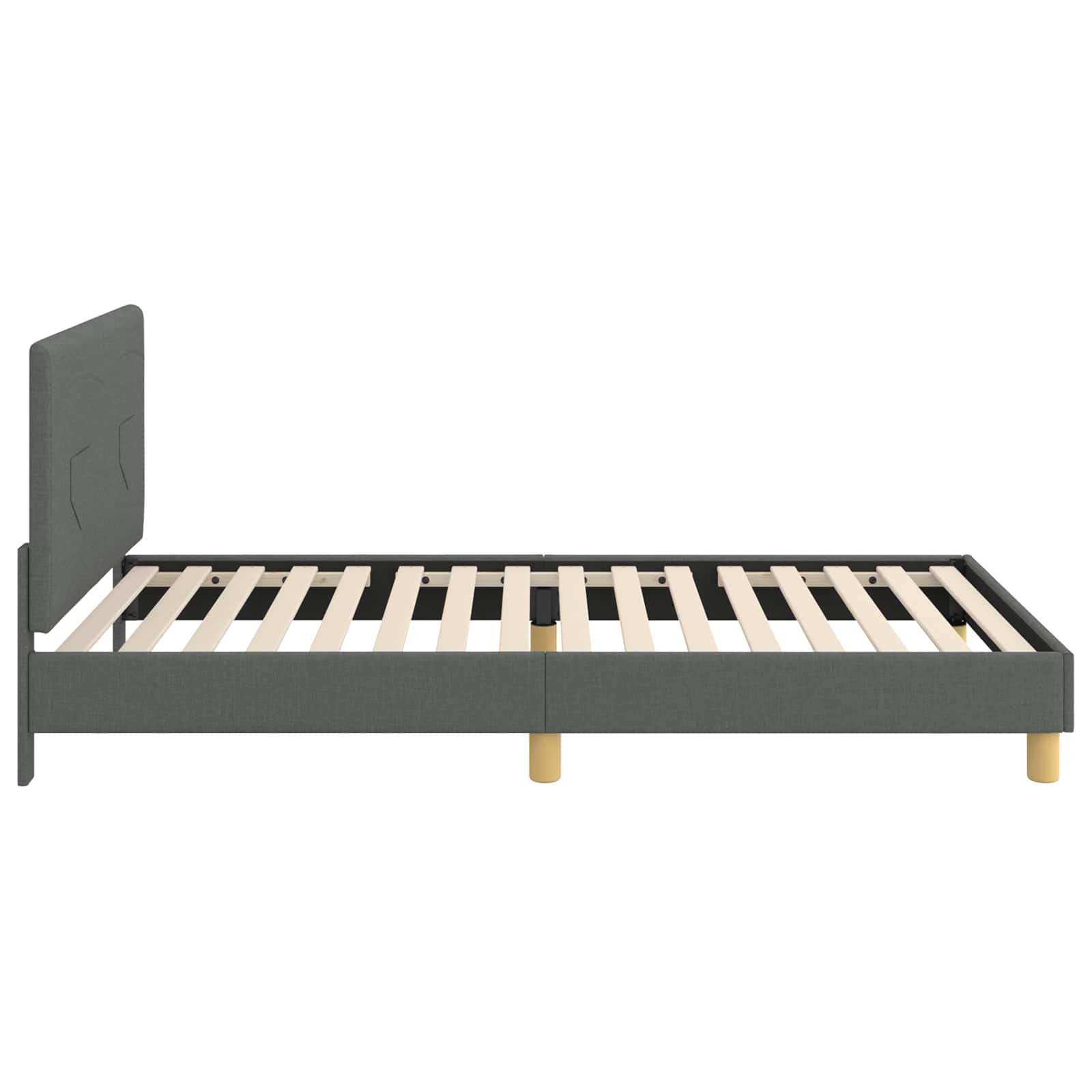 Krevet za djecu s uzglavljem Tamno siva 90 x 190 cm tkanina