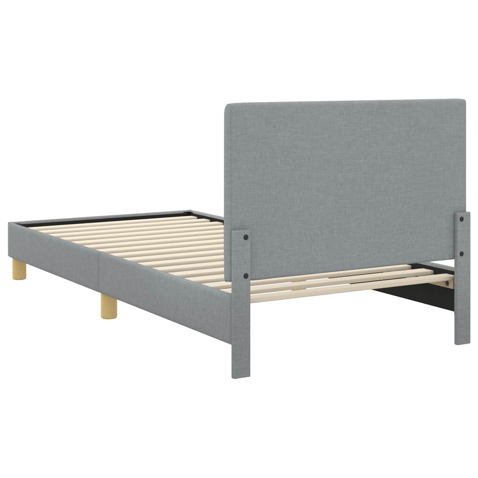 Krevet za djecu s uzglavljem Svijetlo siva 90 x 200 cm tkanina