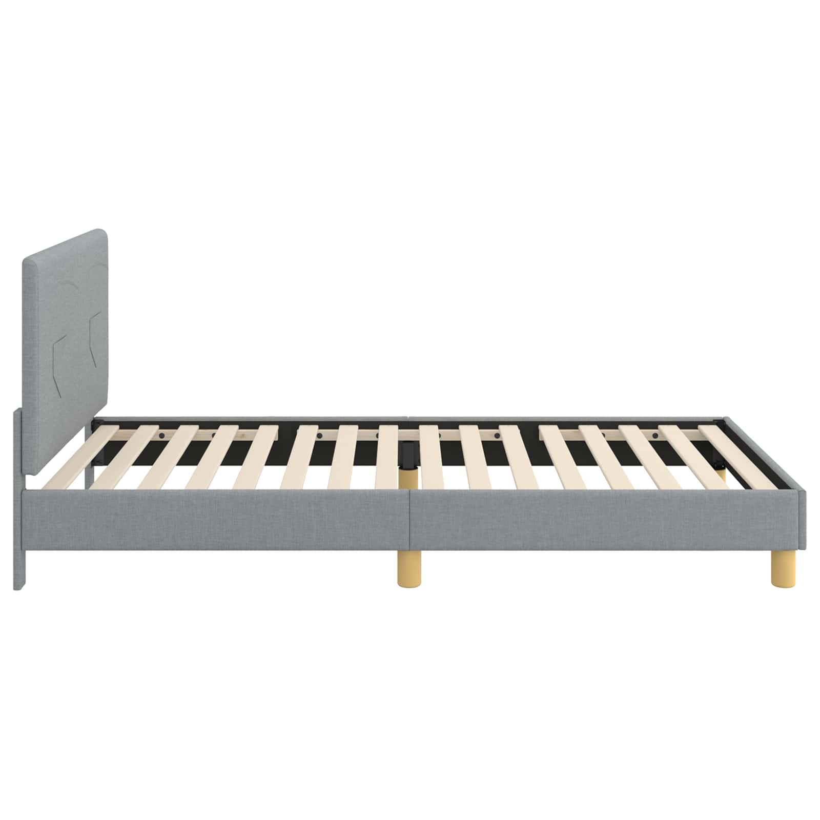 Krevet za djecu s uzglavljem Svijetlo siva 90 x 200 cm tkanina