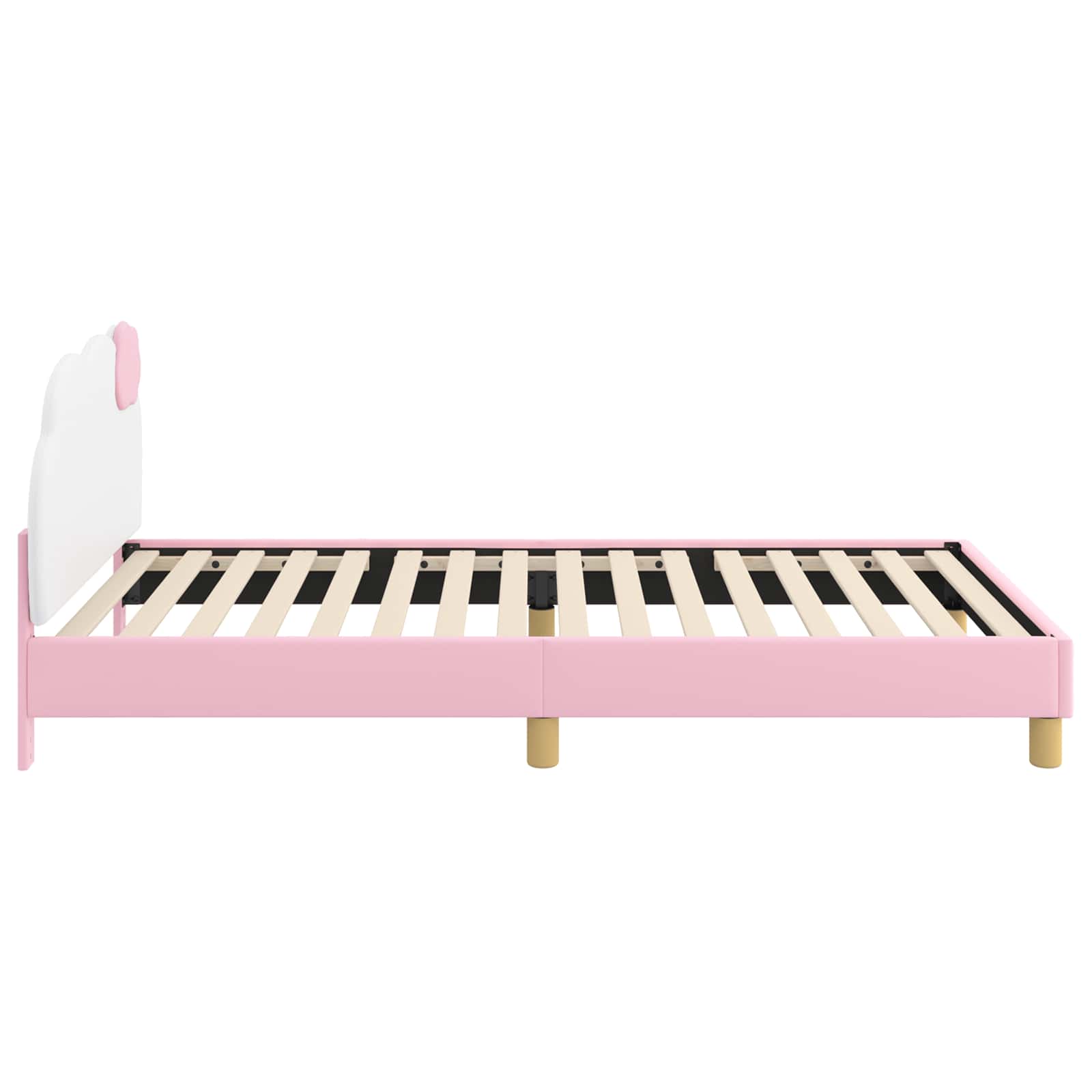 Krevet za djecu s uzglavljem Ružičasta 80 x 200 cm PU