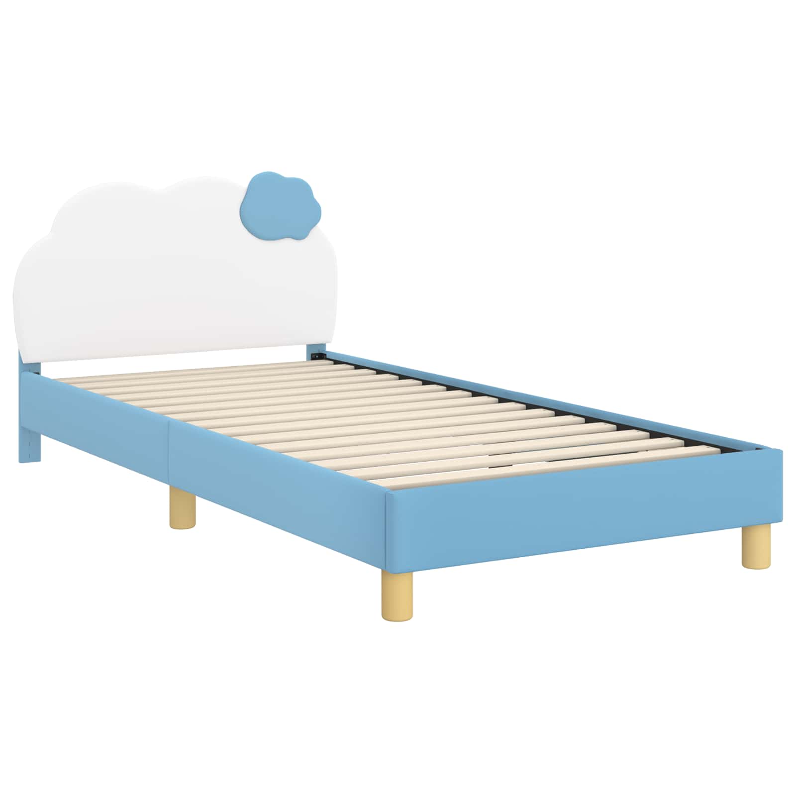 Krevet za djecu s uzglavljem s uzglavljem Plava 90 x 190 cm PU
