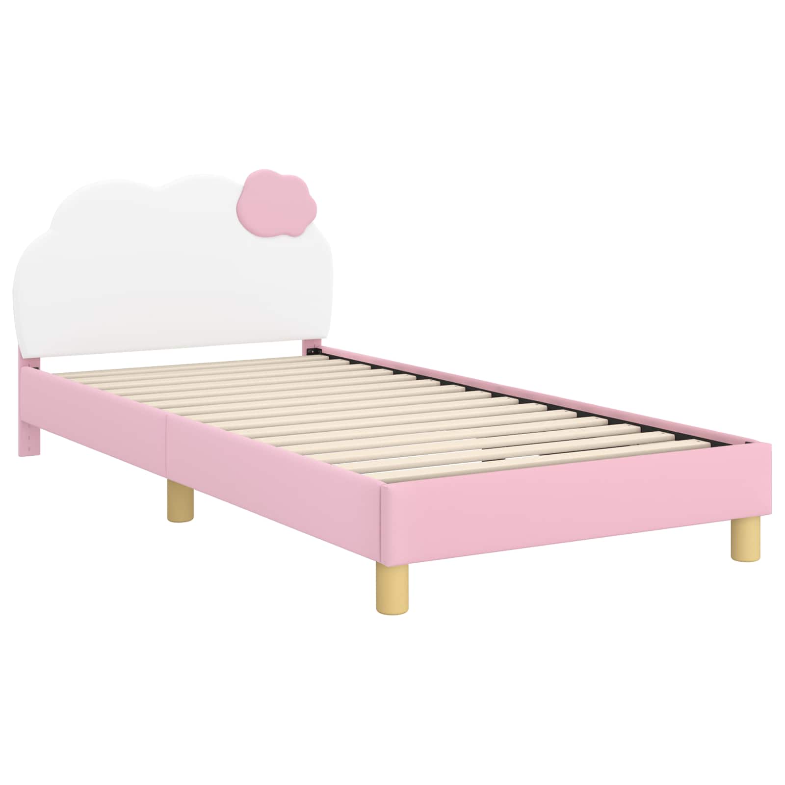 Krevet za djecu s uzglavljem Ružičasta 90 x 200 cm PU