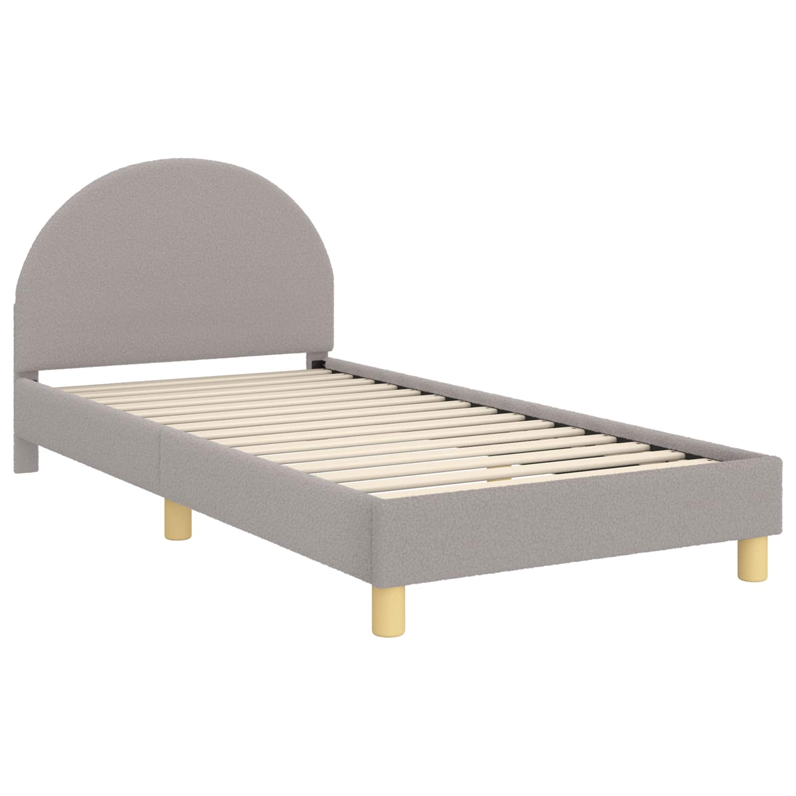 Krevet za djecu s uzglavljem Svijetlo siva 80 x 200 cm Vuna