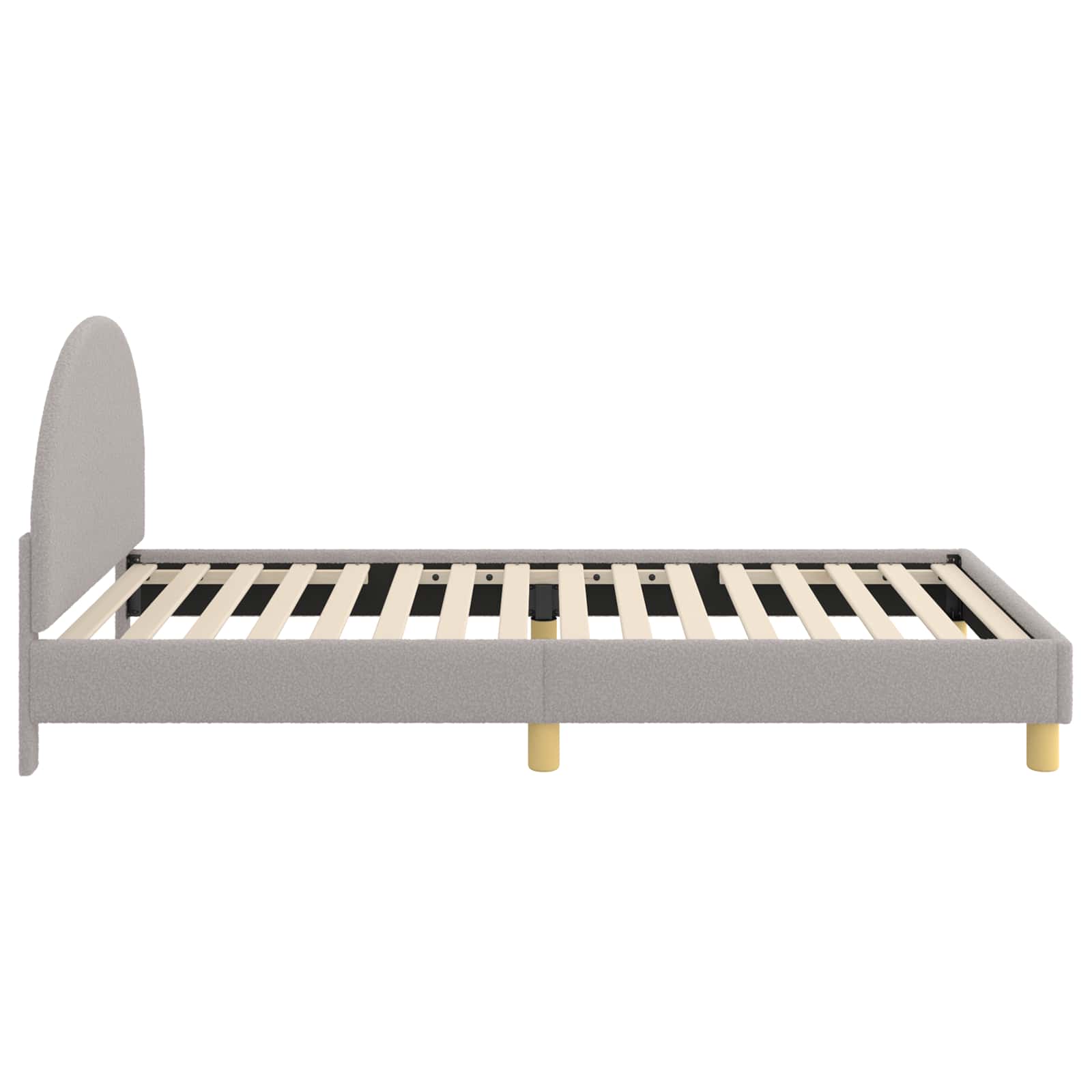 Krevet za djecu s uzglavljem Svijetlo siva 90 x 190 cm Vuna