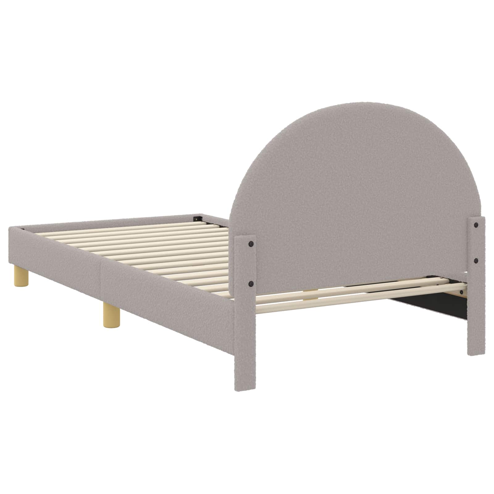 Krevet za djecu s uzglavljem Svijetlo siva 90 x 200 cm Vuna