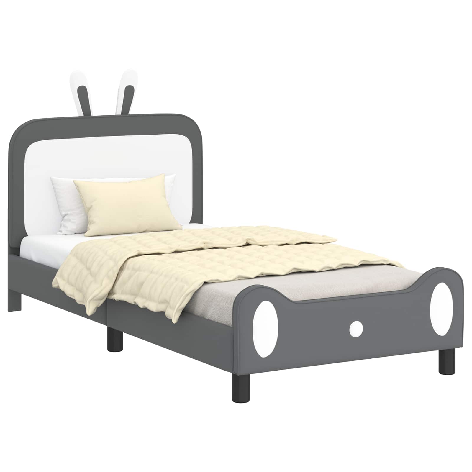 Krevet za djecu s uzglavljem Svijetlo siva 90 x 200 cm PU