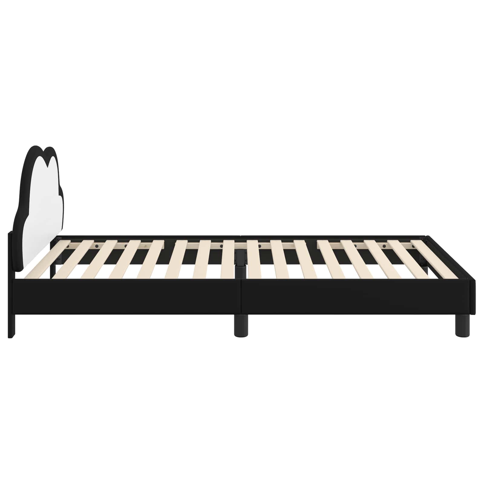 Krevetna konstrukcija s uzglavljem Crna 80 x 200 cm PU