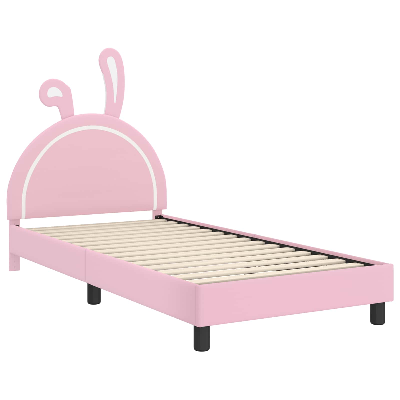 Krevet za djecu s uzglavljem Ružičasta 80 x 200 cm PU
