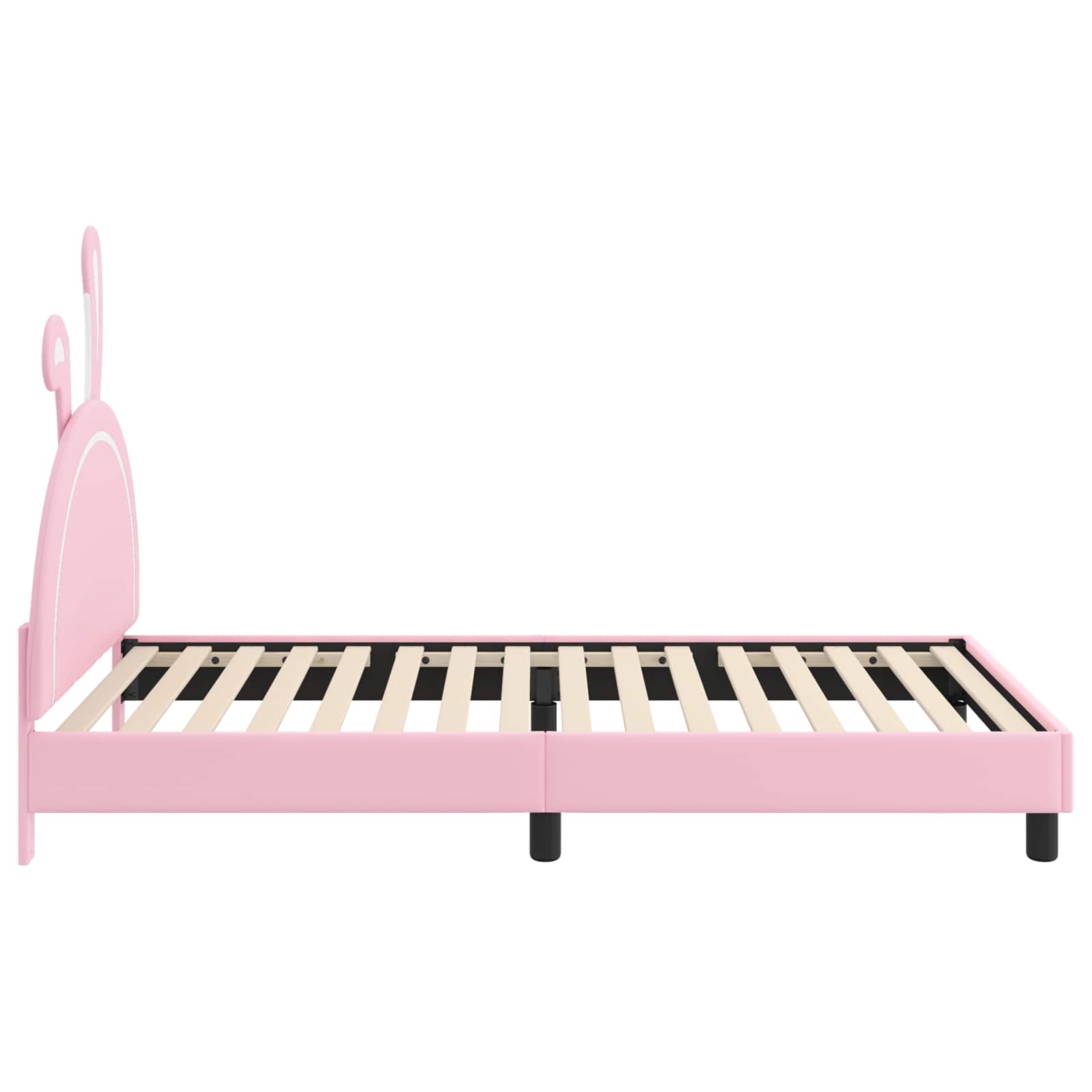 Krevet za djecu s uzglavljem Ružičasta 80 x 200 cm PU
