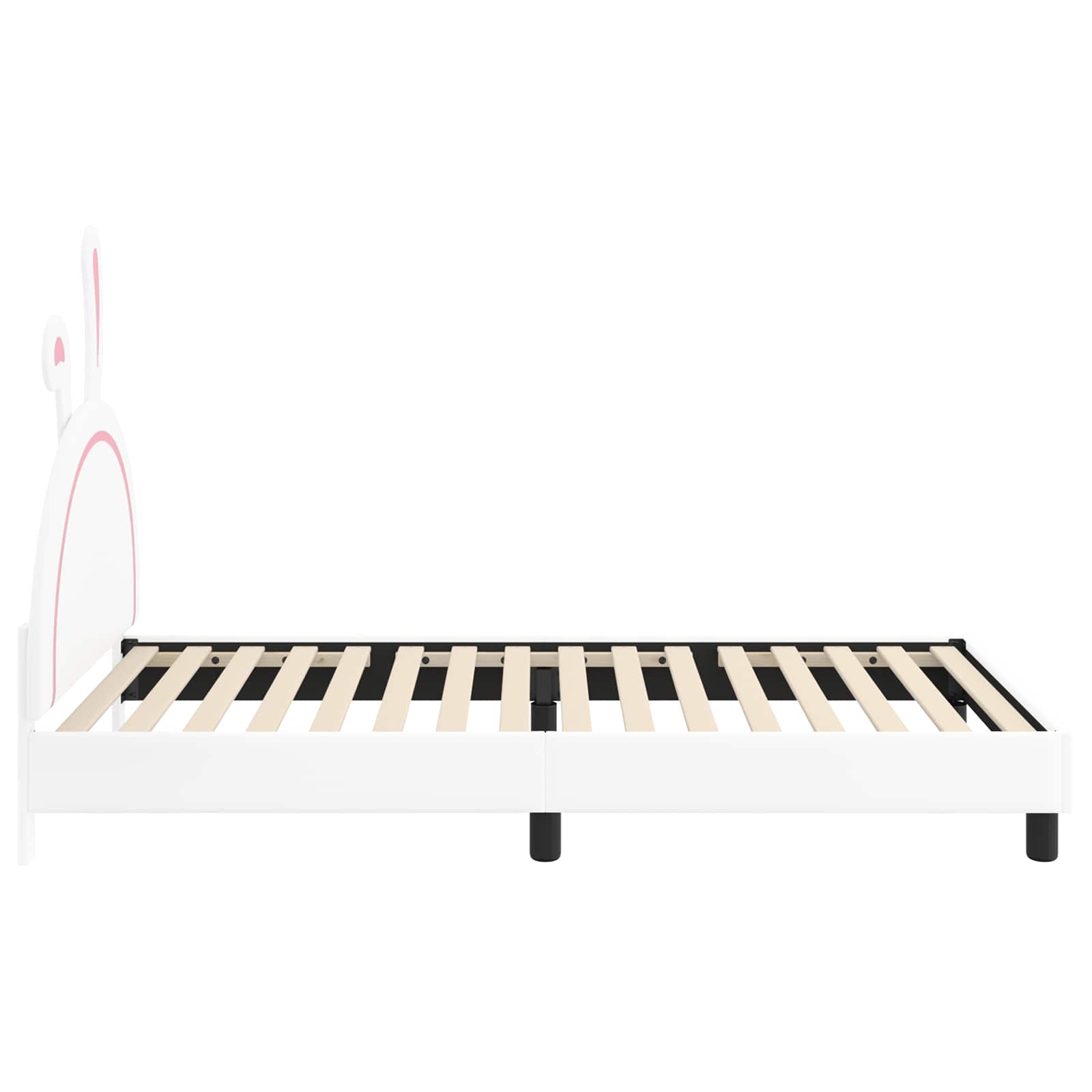 Krevet za djecu s uzglavljem s uzglavljem Bijelo 90 x 200 cm PU