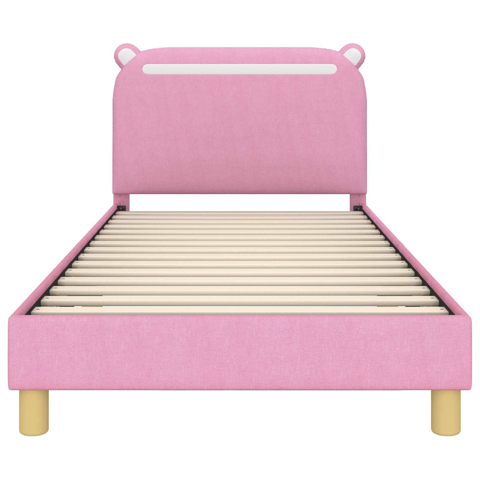 Krevet za djecu s uzglavljem Ružičasta 80 x 200 cm Tkanina