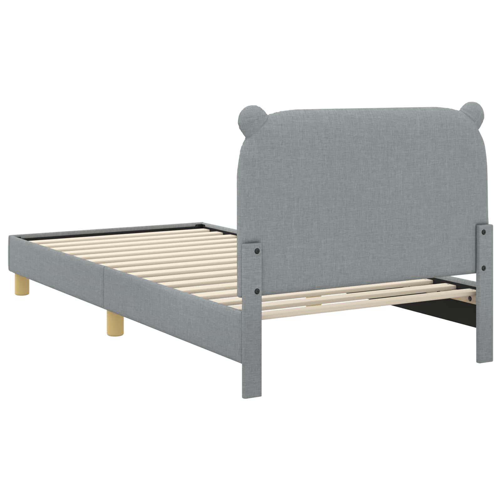 Krevet za djecu s uzglavljem Svijetlo siva 90 x 190 cm tkanina