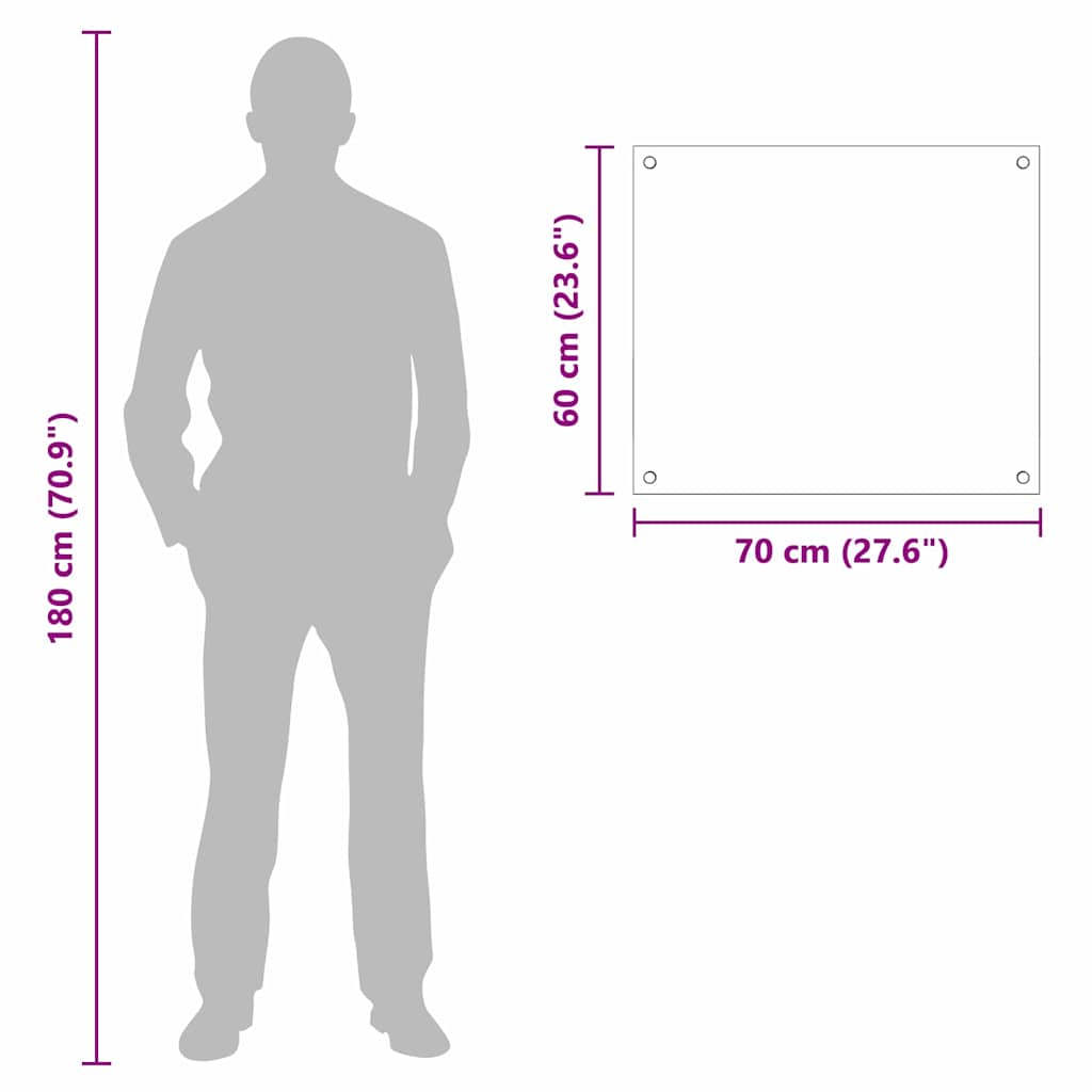 Kuhinjski zid Crna 70 x 60 cm Staklo otporno na udarce