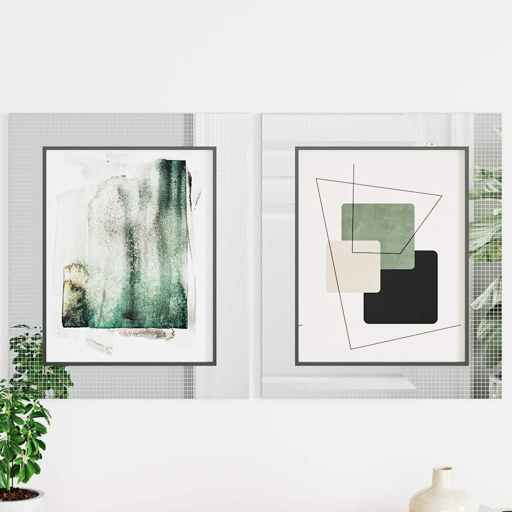 Mozaična ogledalo pločica 3 pcs Srebrno 100 x 4 cm Stakl