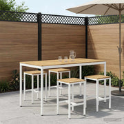 Stol za bar u vrtu Bijela 196 x 100,5 x 105 cm