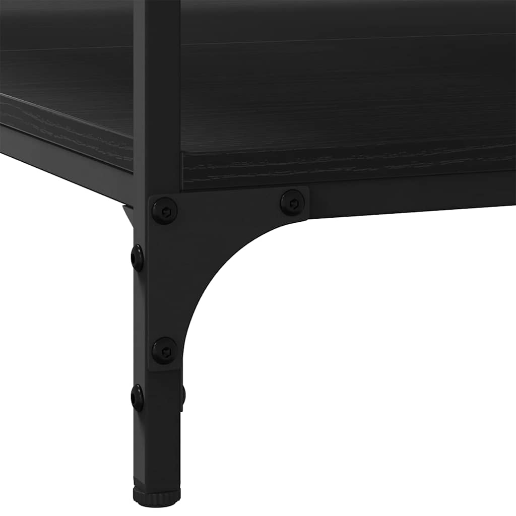 Kava Stol Crni hrast 80 x 80 x 40 cm Konstruirano drvo