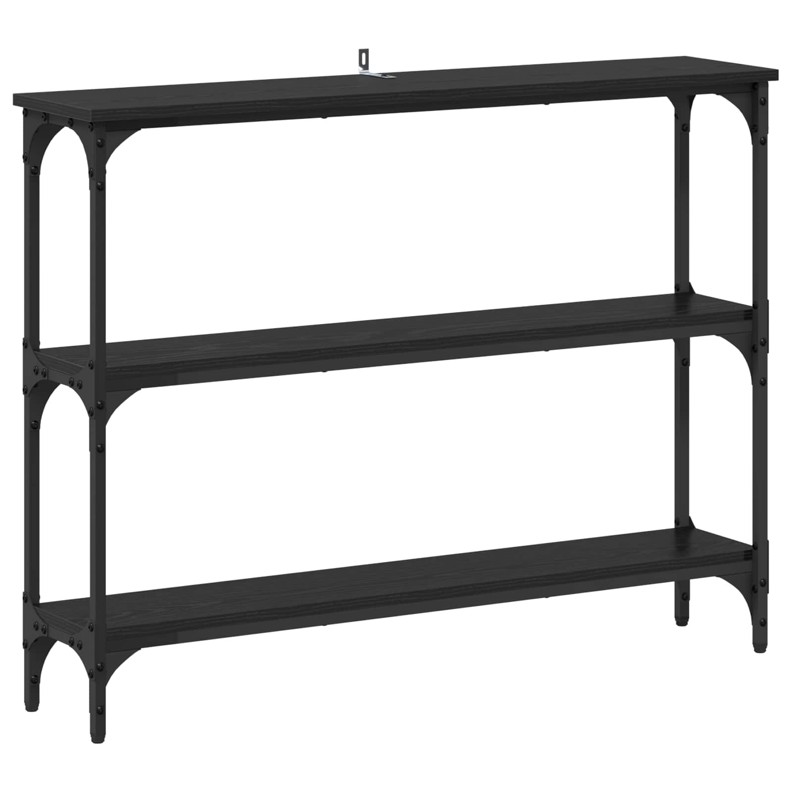Konzolna stolica s policom Crni hrast 100 x 22,5 x 75 cm