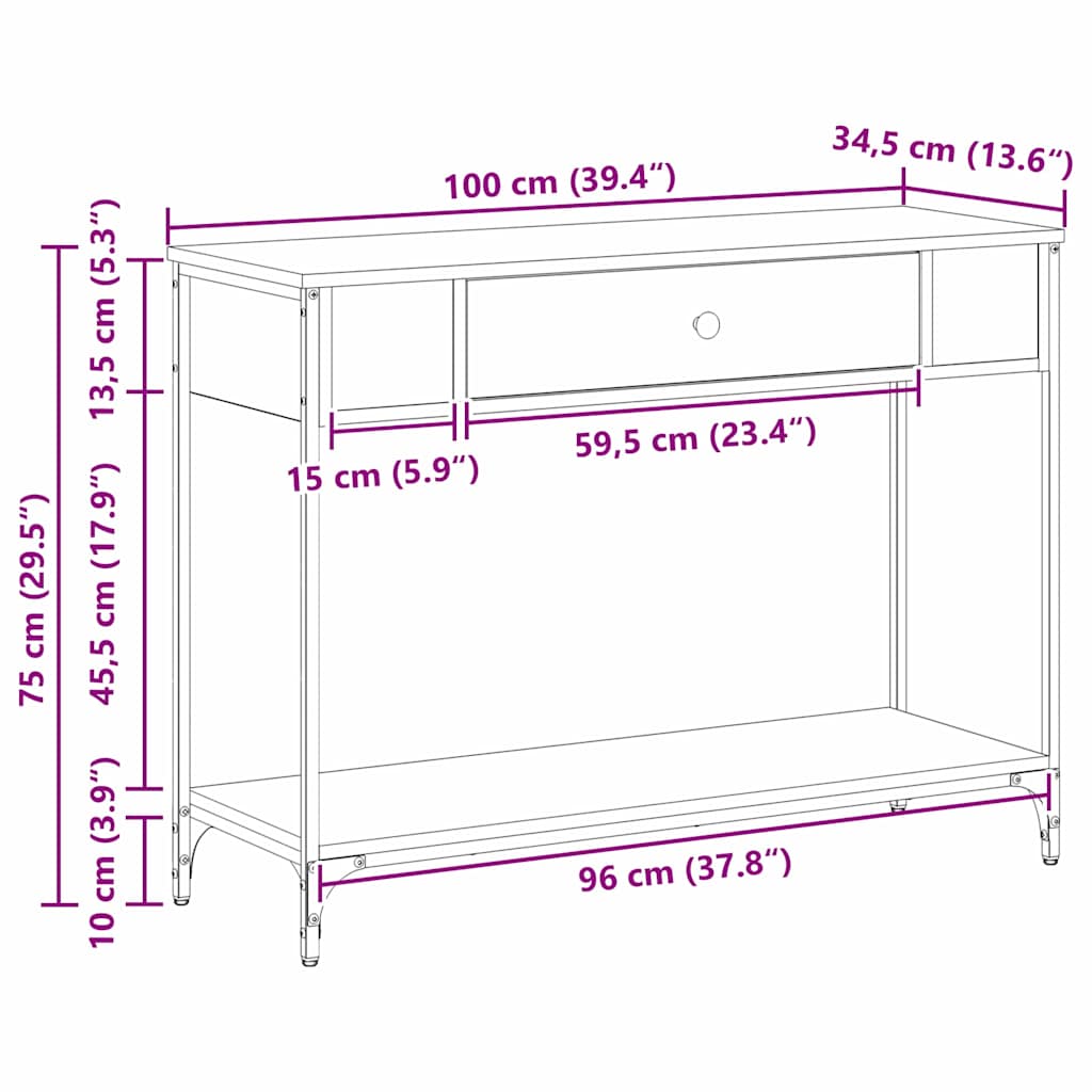 Konzolna stolica Ostalo Staro drvo 100 x 34.5 x 75 cm