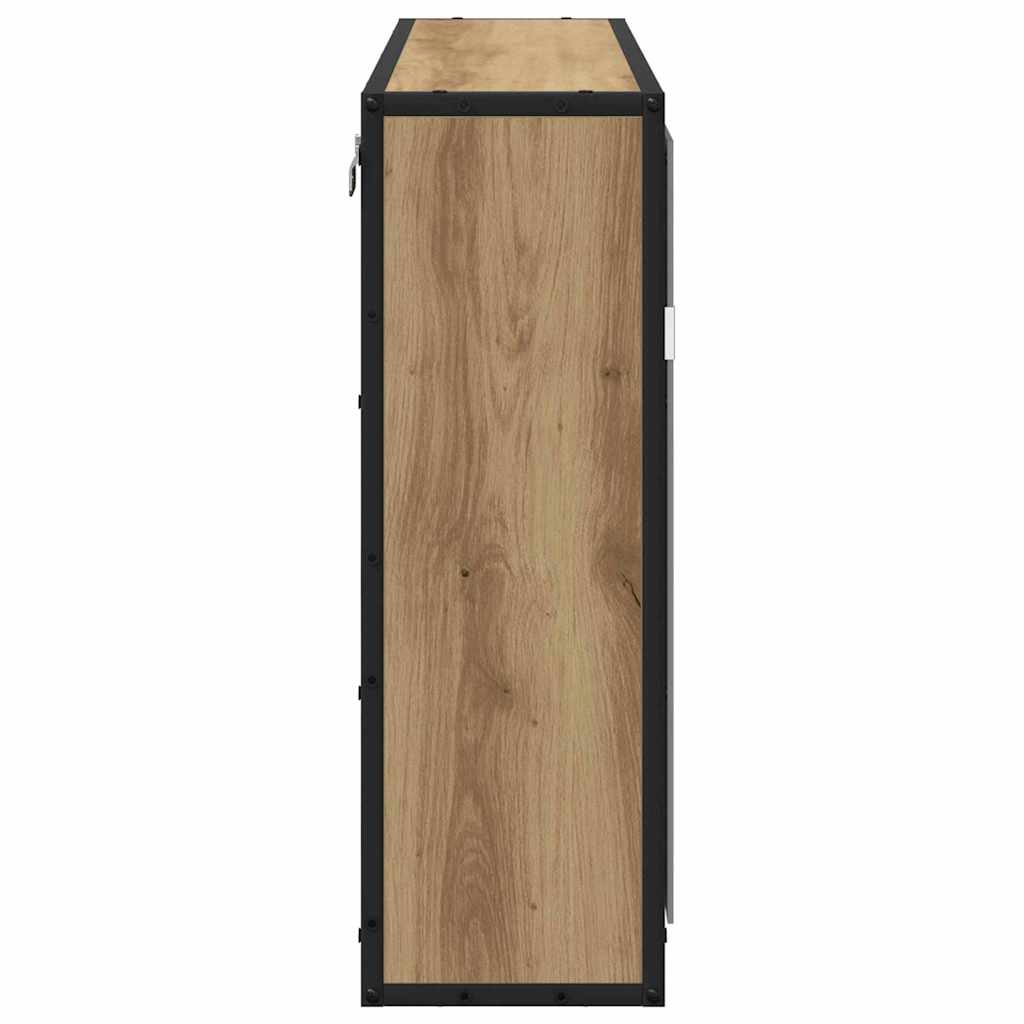 Polica na zidu s policom Zidne Umjetnički hrast 65 x 20 x 60 cm