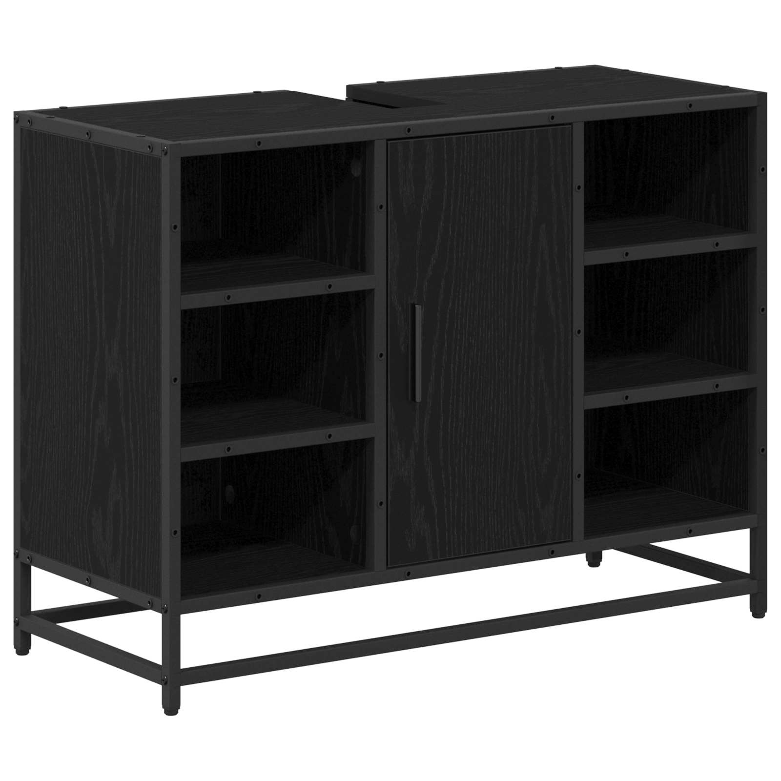 Kupaonski ormar Crni hrast 80 x 33 x 60 cm Konstruirano drvo