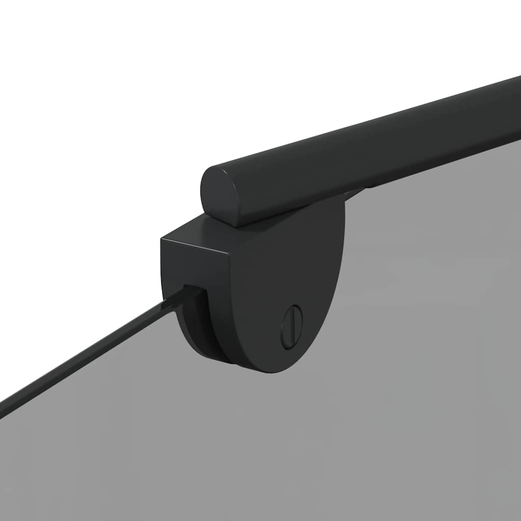 Ograda za tuš Crna 120 x 68 x 130 cm ESG staklo i aluminij