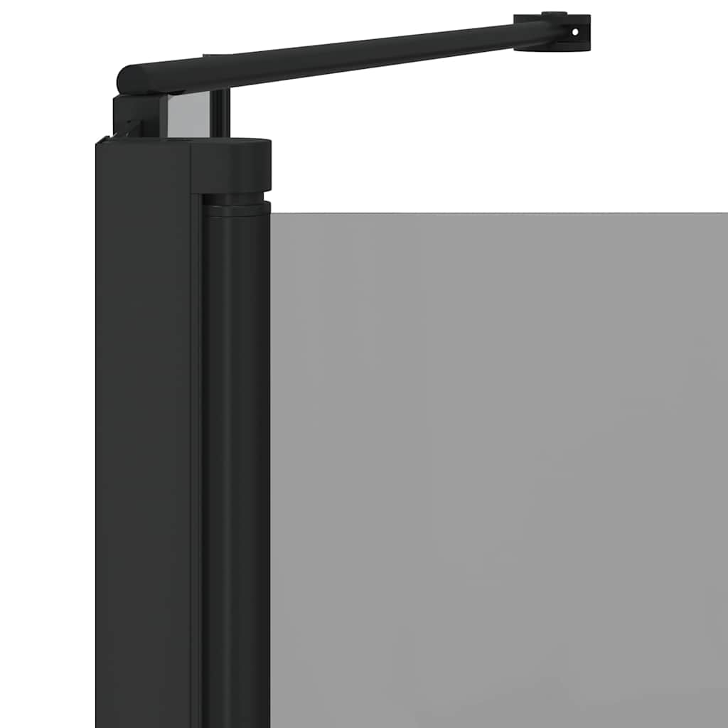 Ograda za tuš Crna 120 x 68 x 130 cm ESG staklo i aluminij
