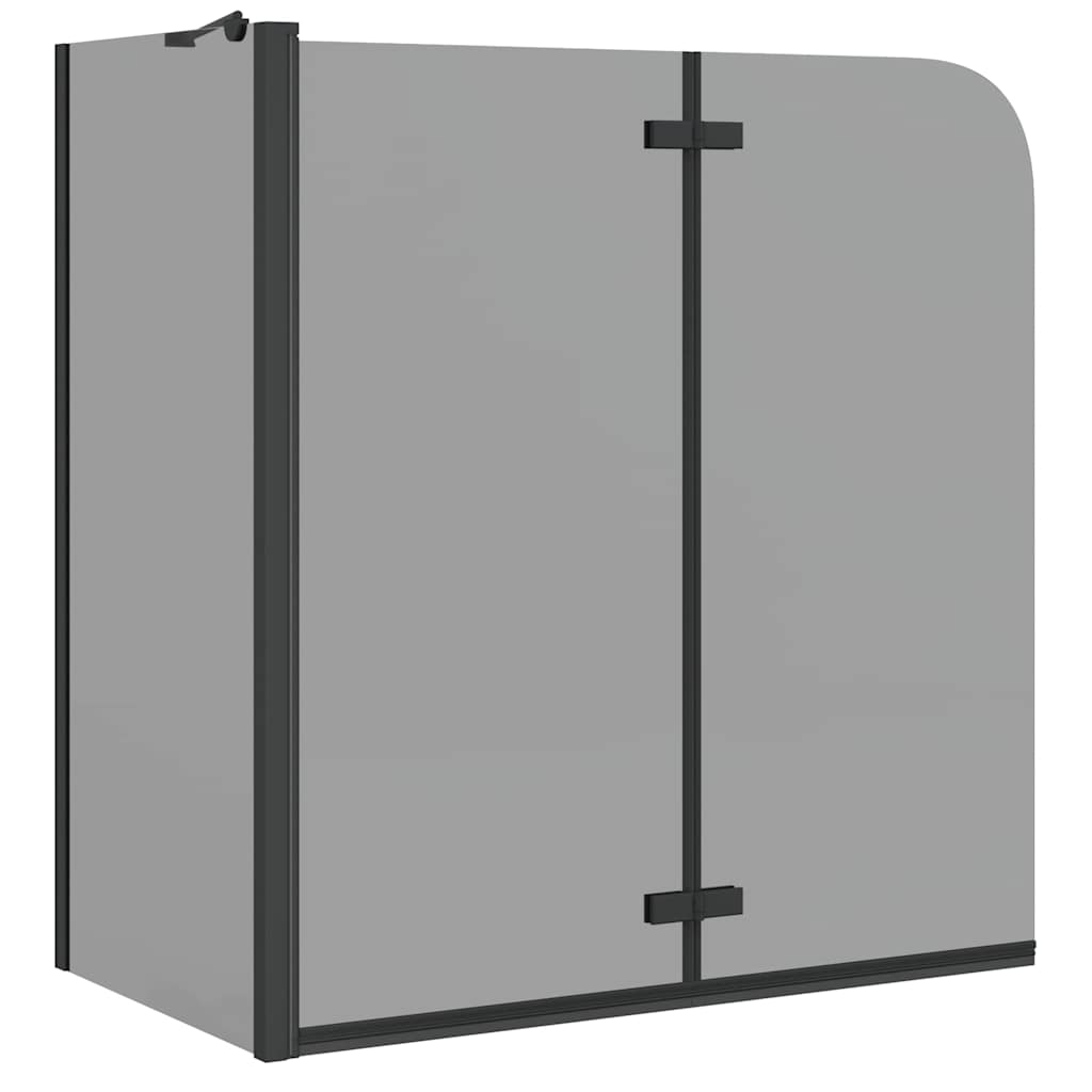 Ograda za tuš Crna 120 x 68 x 130 cm ESG staklo i aluminij
