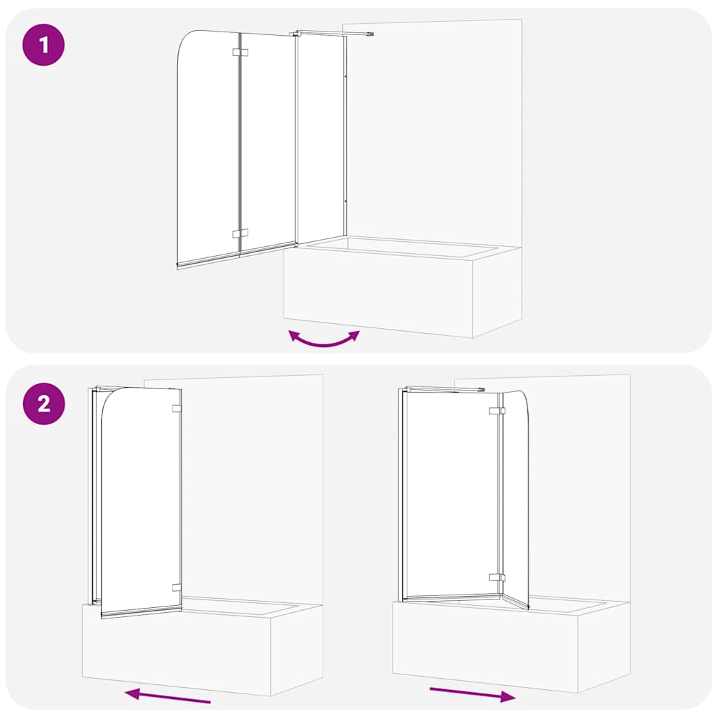 Ograda za tuš Crna 120 x 68 x 130 cm ESG staklo i aluminij