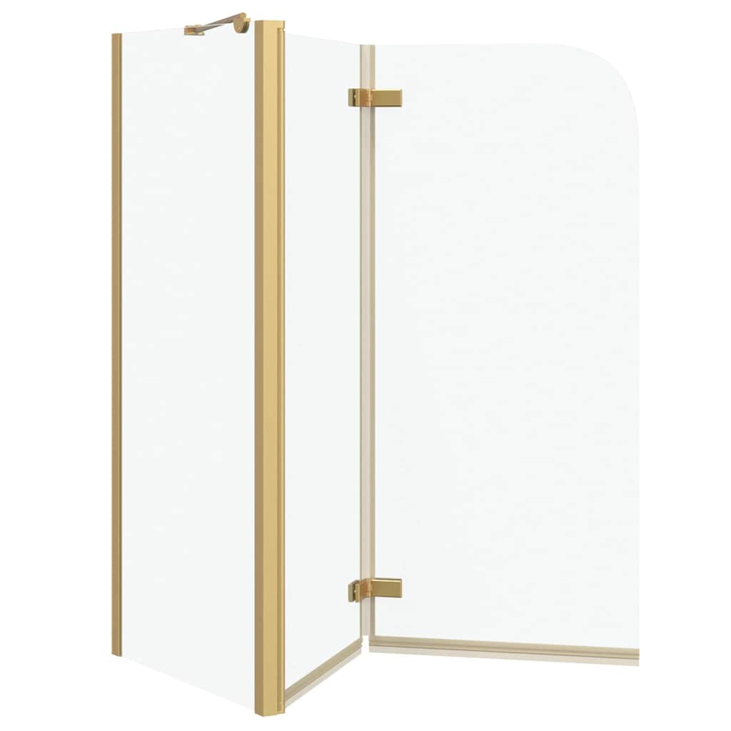 Ograda za tuš Zlatno 120 x 68 x 130 cm ESG staklo i aluminij