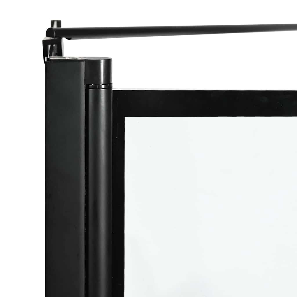 Ekran za kadu i tuš Crna i prozirna 100 x 68 x 128 cm
