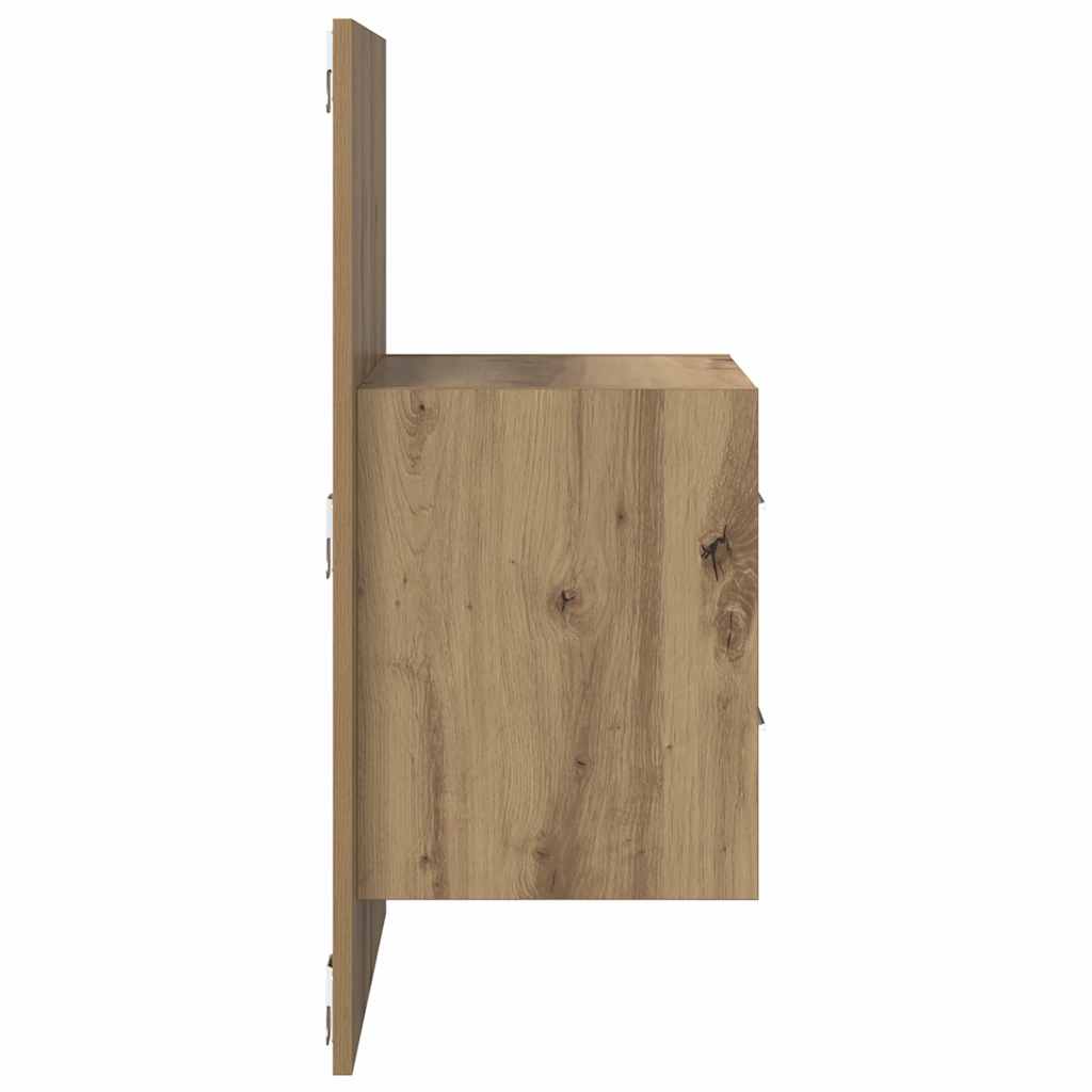 Wall-mounted noćni ormarić s ladicama 2 pcs Umjetnički hrast