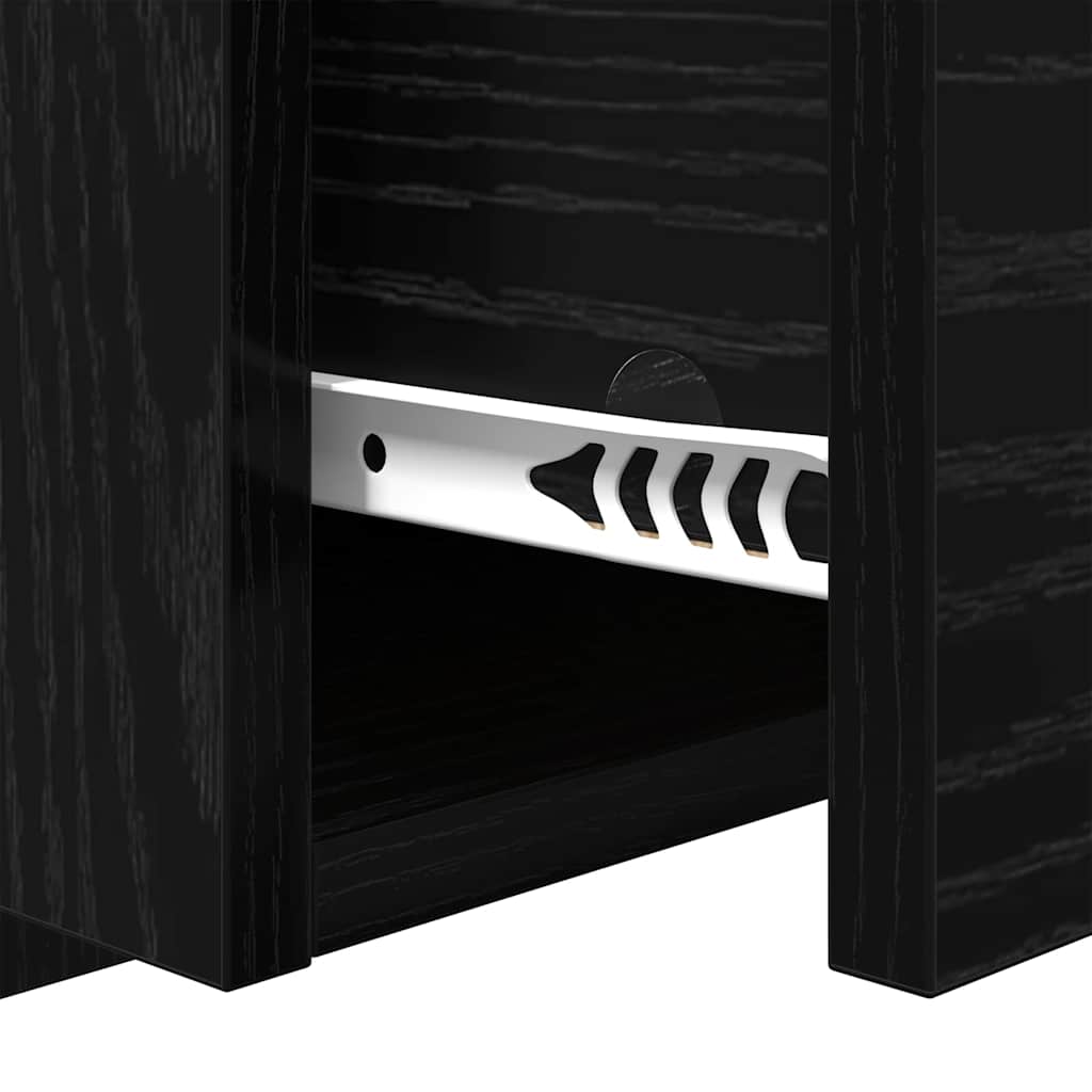 Noćni ormar 2 pcs Crni hrast 50 x 32,5 x 80cm Konstruirano drvo