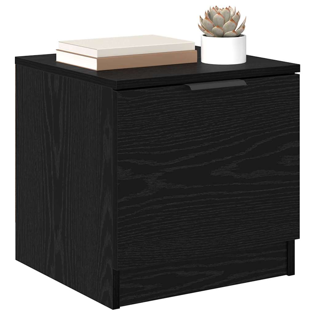 Ormarić za krevet s ladicama 2 pcs Crni hrast 40 x 39 x 40cm