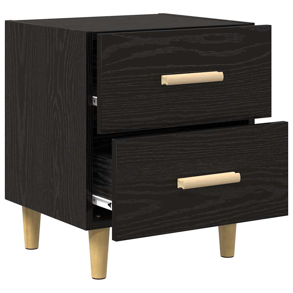 Ormarić za krevet s ladicama 2 pcs Crni hrast 40 x 35 x 47.5cm