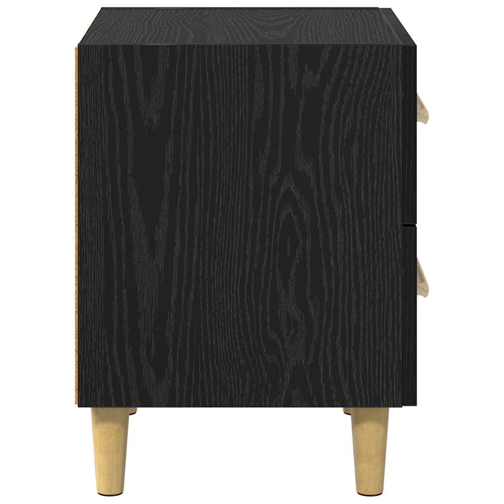 Ormarić za krevet s ladicama 2 pcs Crni hrast 40 x 35 x 47.5cm