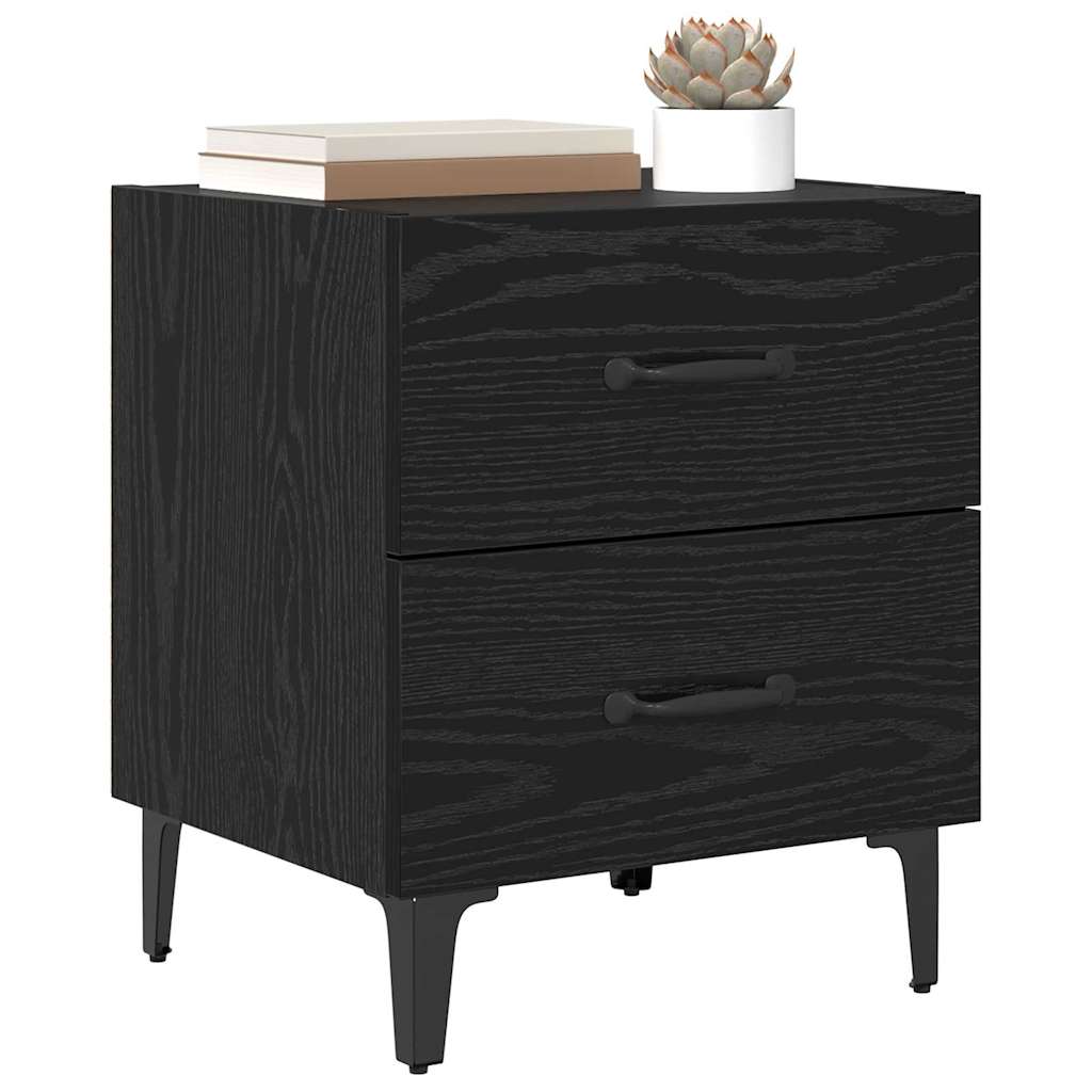 Ormarić za krevet s ladicama Crni hrast 40 x 35 x 47,5 cm