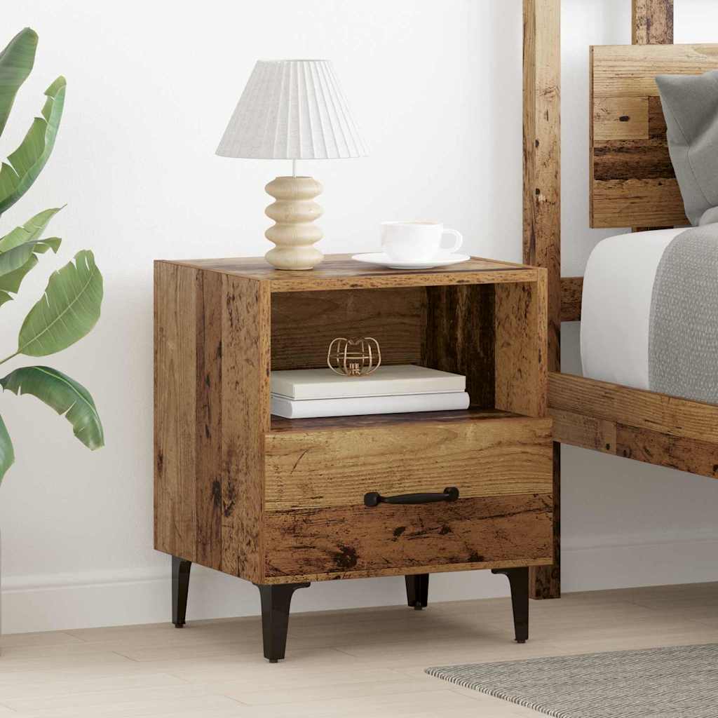 Noćni ormar s ladicama 2 pcs Staro drvo 40 x 35 x 47.5 cm