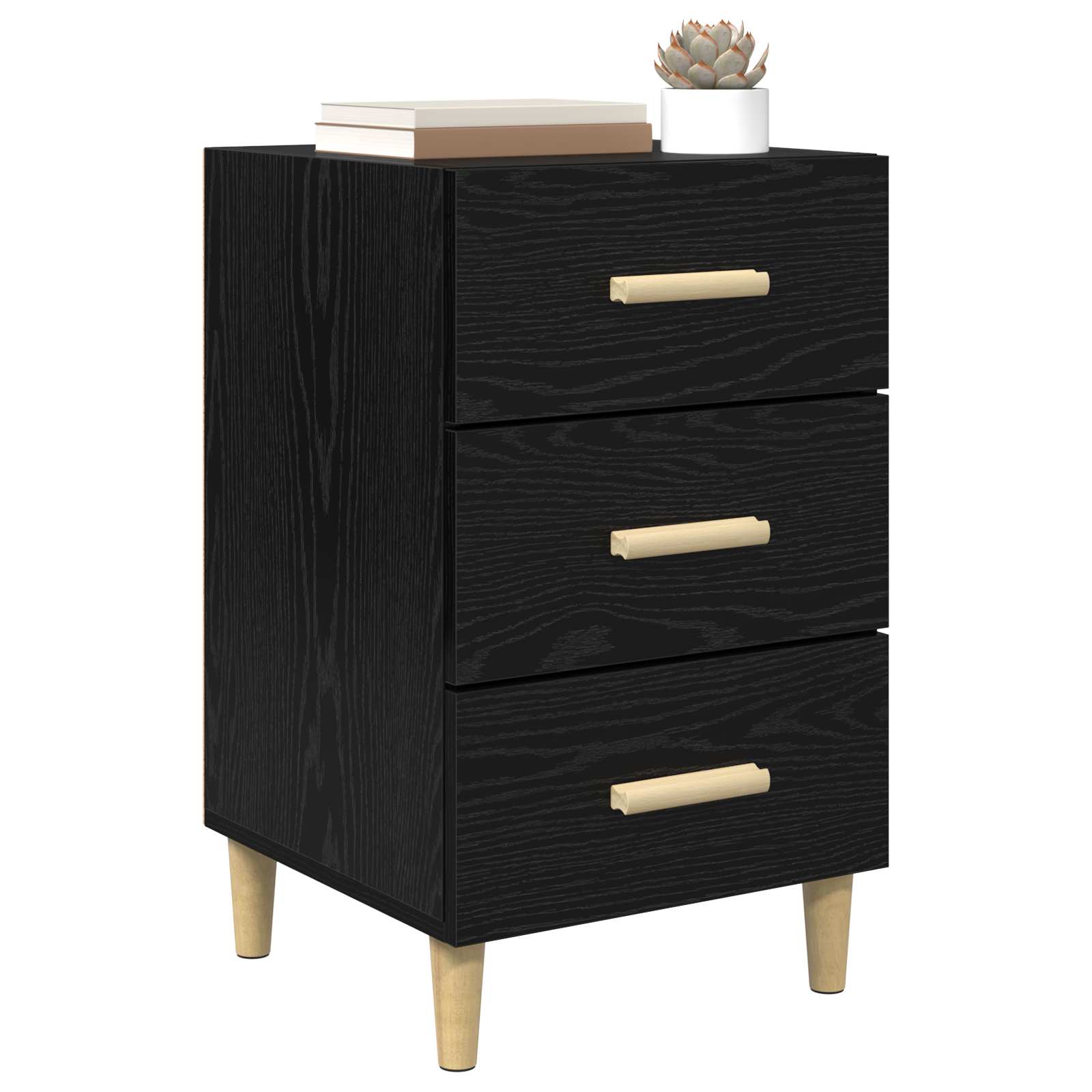 Noćni ormar Crni hrast 40 x 40 x 66 cm Konstruirano drvo