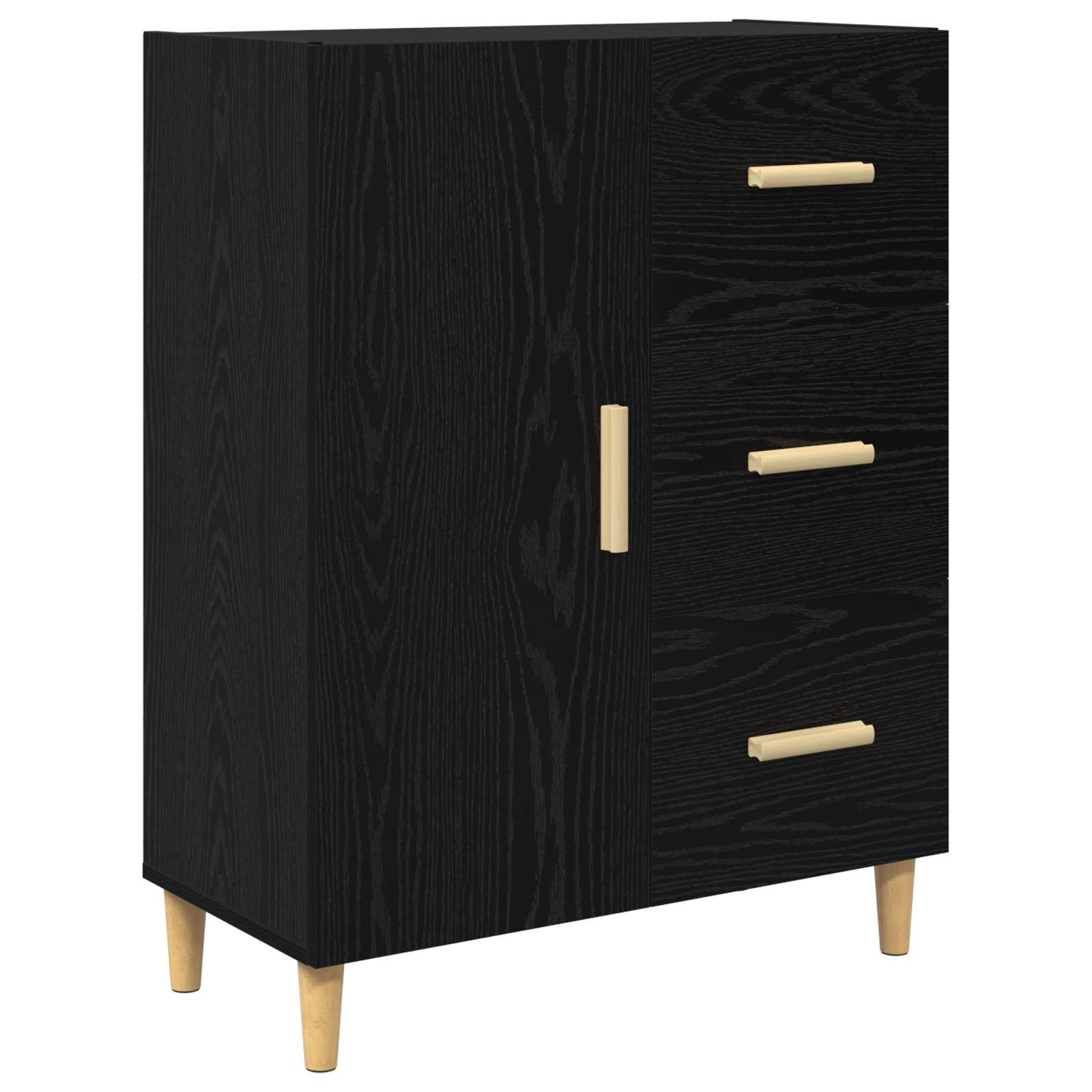Kreveta Crni hrast 34 x 69.5 x 90 cm Konstruirano drvo