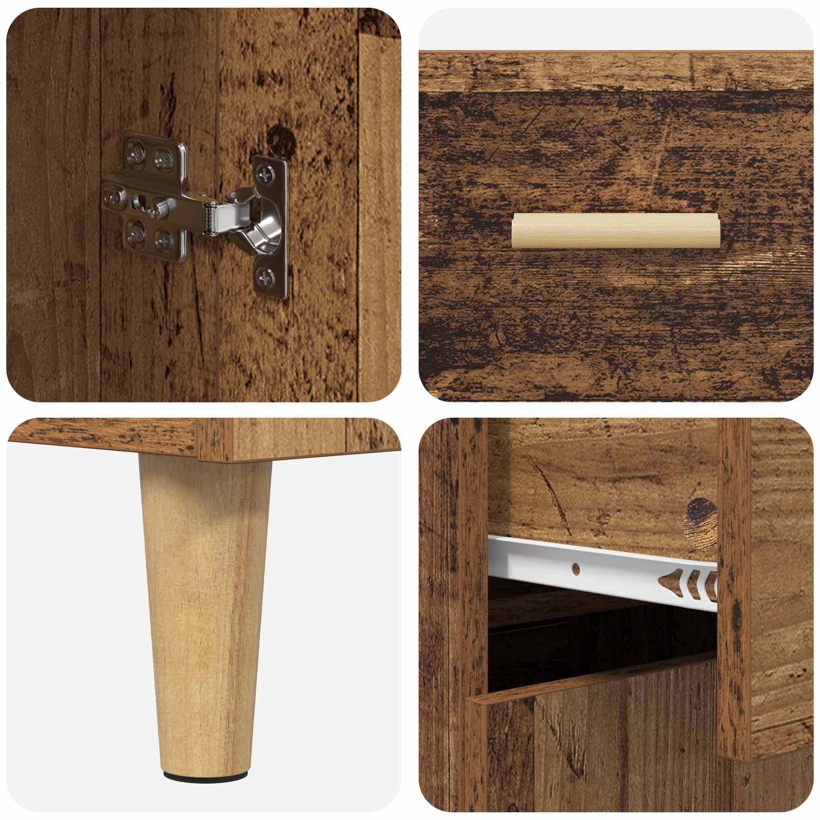 Kreveta Staro drvo 34 x 69.5 x 89 cm Konstruirano drvo
