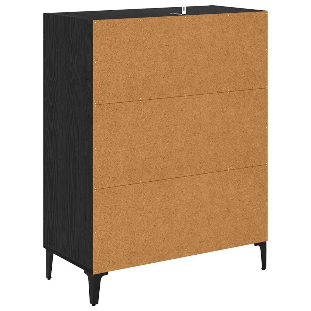 Kreveta Crni hrast 69,5 x 34 x 90 cm Obrađeno drvo i čelik