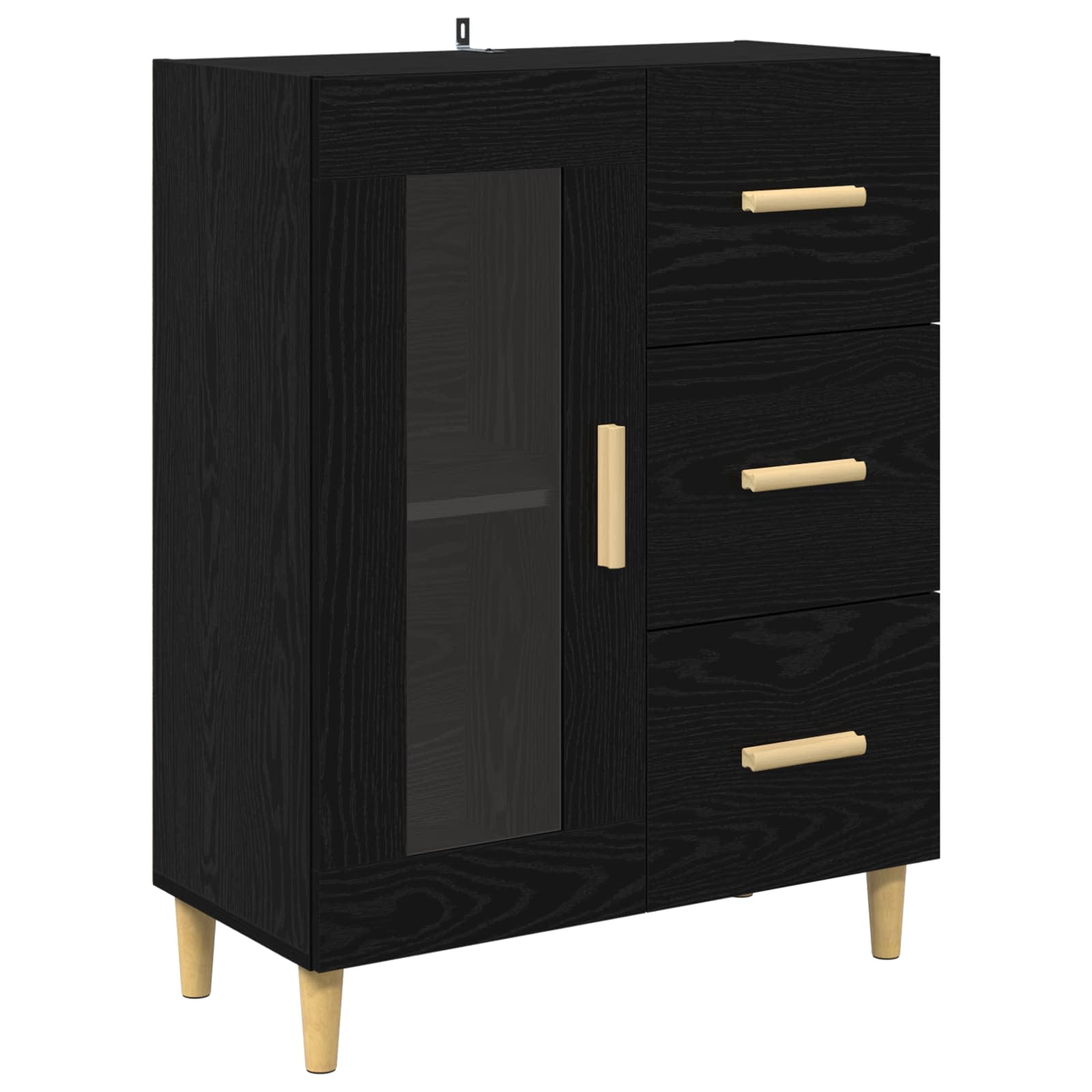 Kreveta Crni hrast 69,5 x 34 x 90 cm Konstruirano drvo