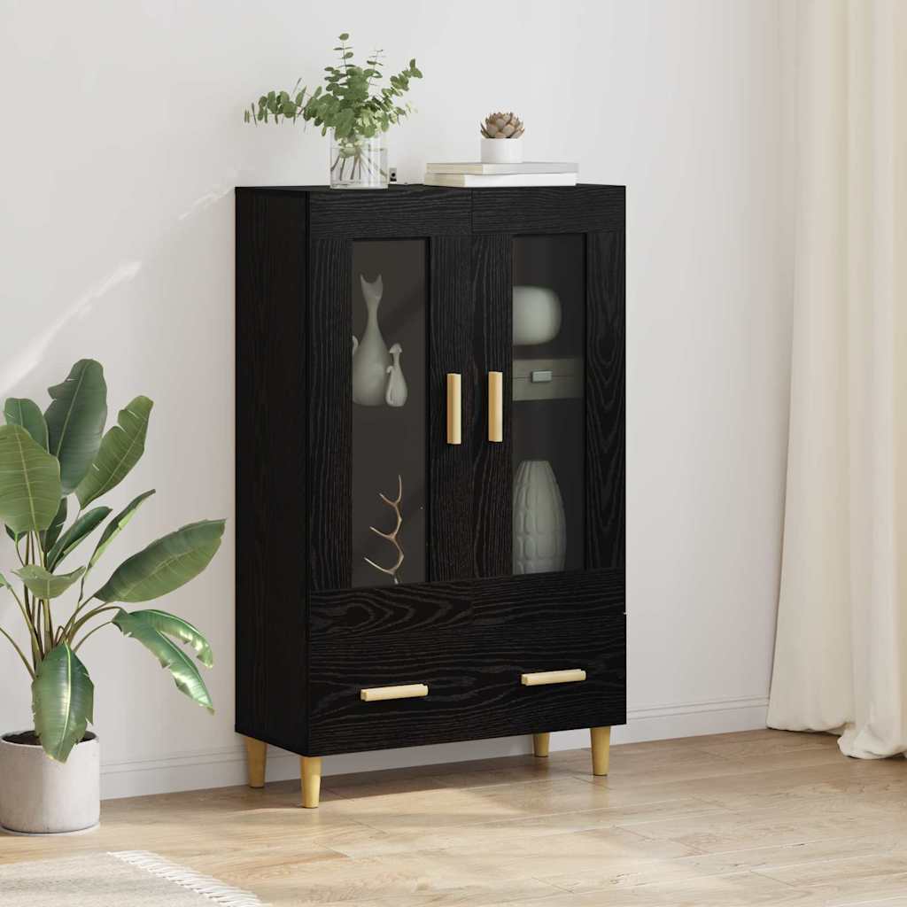 Highboard Crni hrast 70 x 31 x 115 cm Konstruirano drvo