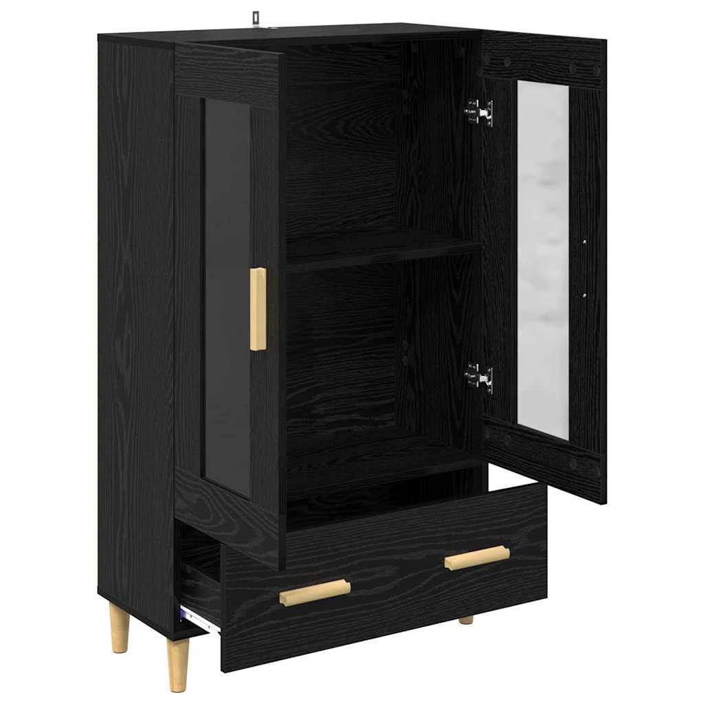 Highboard Crni hrast 70 x 31 x 115 cm Konstruirano drvo