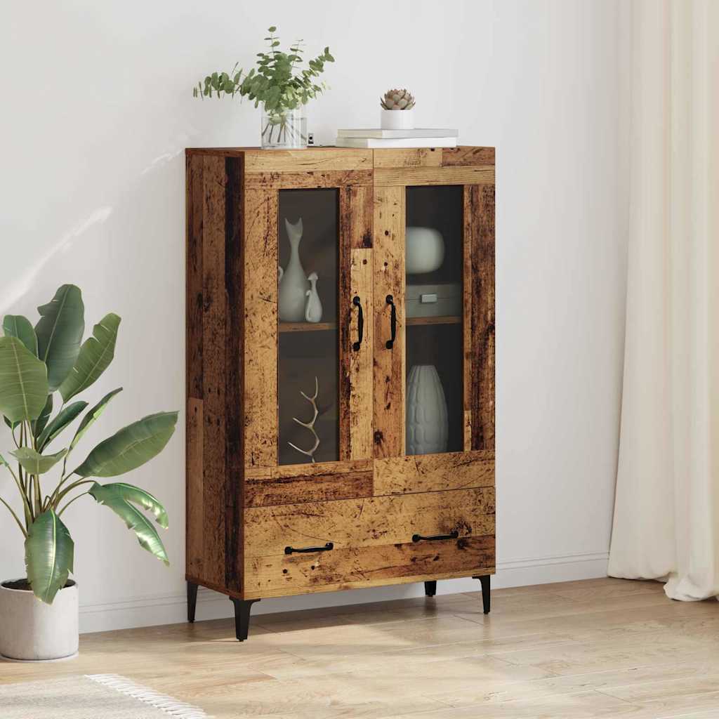 Highboard Staro drvo 70 x 31 x 115 cm Obrađeno drvo i čelik