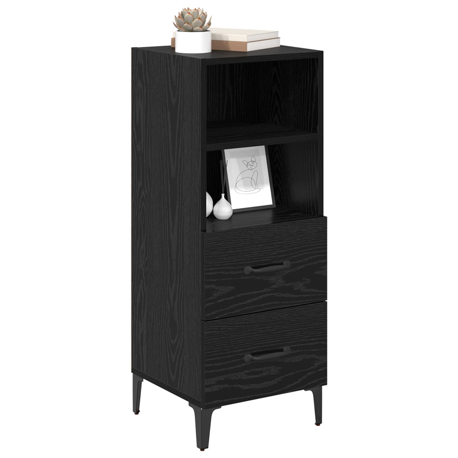 Kreveta Crni hrast 34 x 34.5 x 90 cm Konstruirano drvo