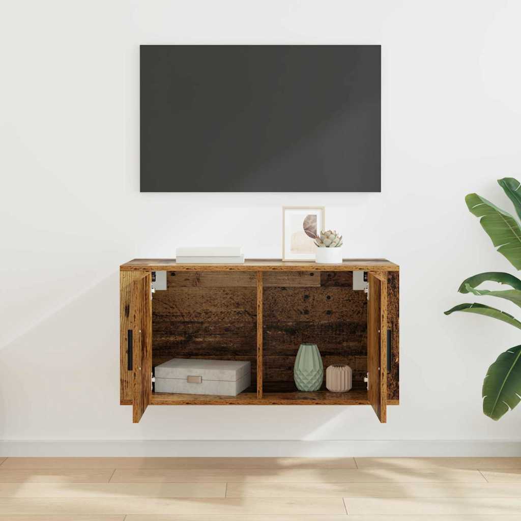 Ormar za TV montiran na zid Zidne Staro drvo 80 x 34.5 x 40 cm